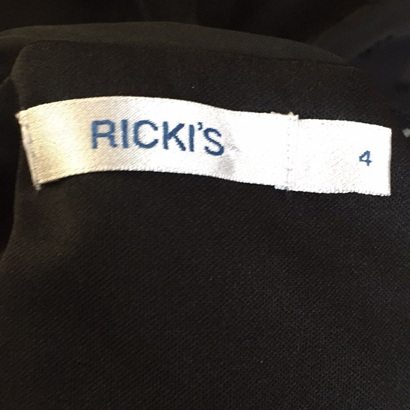 Rickis Black High Low Dress Sz 4 - Picture 6 of 6